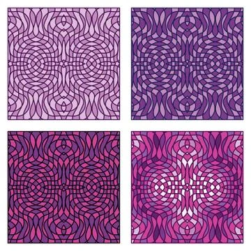 Vector abstract color grid patterns set 스톡 일러스트