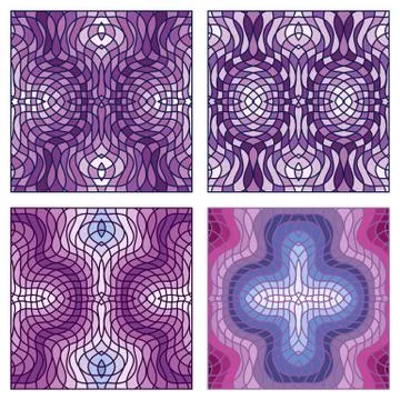 Vector abstract color grid patterns set 스톡 일러스트