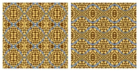 Vector abstract color grid patterns set. Stock Illustration