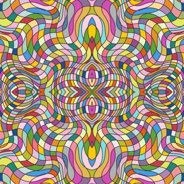 Vector abstract color grid seamless pattern Stock Illustration