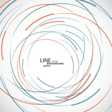 Vector abstract color line and circle background Illustrazione stock