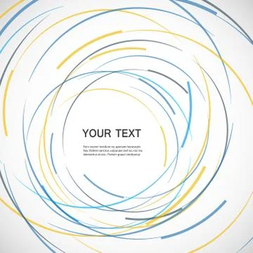Vector abstract color line and circle background Stock Illustration
