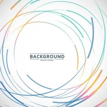 Vector abstract color line and circle background Stock Illustration
