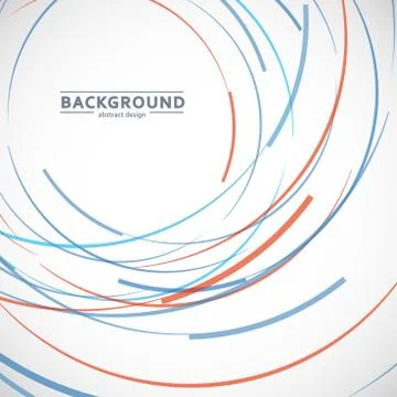 Vector abstract color line and circle background Stock Illustration