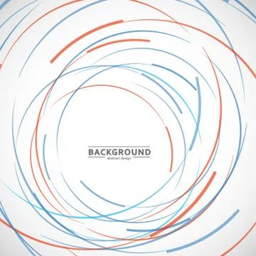 Vector abstract color line and circle background Stock Illustration