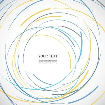 Vector abstract color line and circle background Stock Illustration
