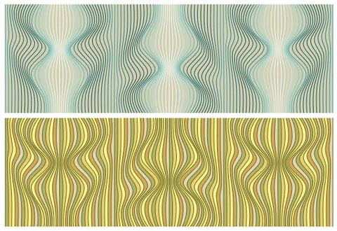 Vector abstract color lines patterns set 스톡 일러스트