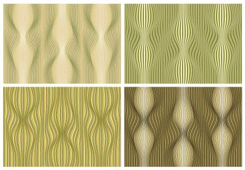 Vector abstract color lines patterns set Illustrazione stock