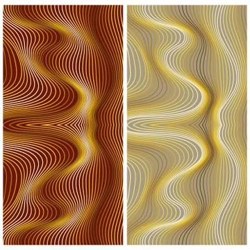 Vector abstract color lines patterns set 스톡 일러스트