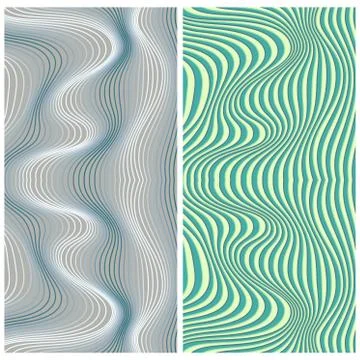 Vector abstract color lines patterns set Illustrazione stock
