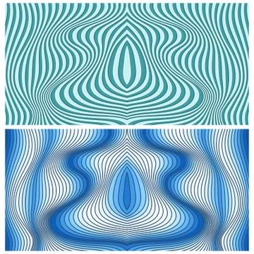 Vector abstract color lines patterns set Stock Illustration