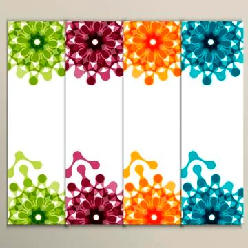 Vector abstract color pattern on banner background Illustrazione stock