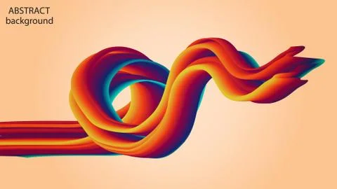 Vector abstract color winding tape. EPS 10. Stock Illustration