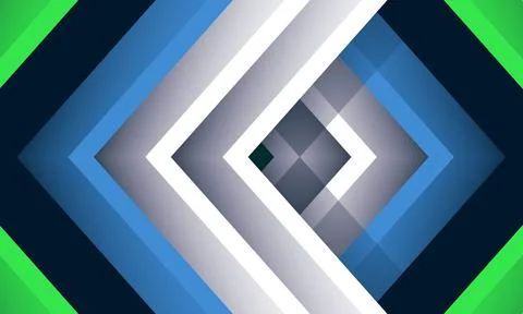 Vector abstract colored geometric 3D background with rhombus and arrows. Stock Illustration