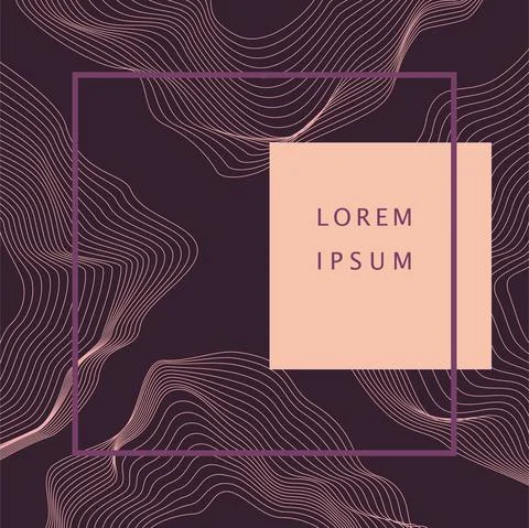 Vector abstract colorful background with wavy lines. Lorem ipsum Stock Illustration