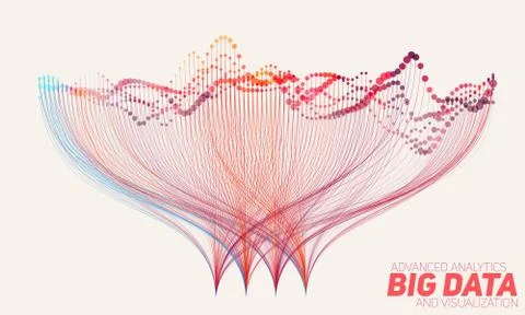 Vector abstract colorful big data information sorting visualization. Social n Stockillustratie