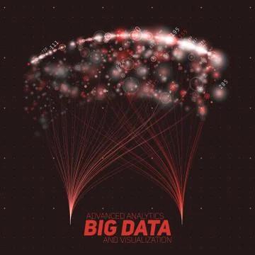 Vector abstract colorful big data information sorting visualization. Social n イラスト素材