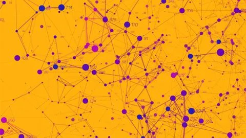 Vector abstract colorful big data point plot visualization. Futuristic infogr Stockillustratie