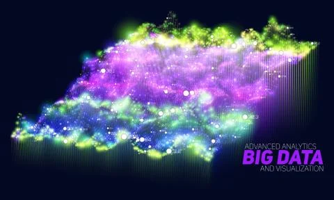 Vector abstract colorful big data visualization. Futuristic infographics aest Stockillustratie