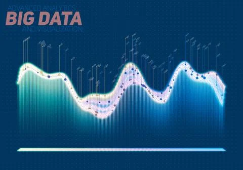Vector abstract colorful big data visualization. Futuristic infographics aest Stock Illustration