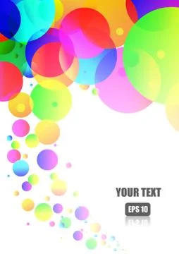 Vector : Abstract colorful circle on white background Stock Illustration