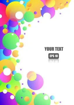 Vector : Abstract colorful circle on white background Illustrazione stock