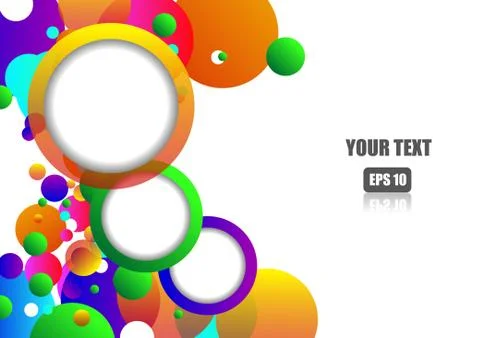 Vector : Abstract colorful circle on white background Stock Illustration