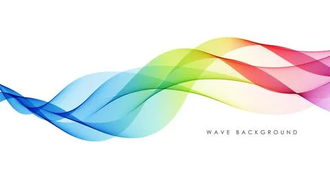 Vector abstract colorful flowing wave lines isolated on white background. Design Stock Illustration
