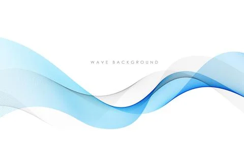 Vector abstract colorful flowing wave lines isolated on white background. Design Stock Illustration