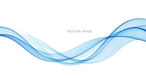 Vector abstract colorful flowing wave lines isolated on white background. Design Stock Illustration