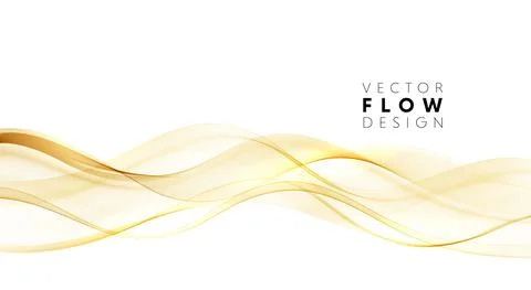 Vector abstract colorful flowing wave lines isolated on white background. Design Illustrazione stock