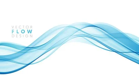 Vector abstract colorful flowing wave lines isolated on white background. Design Stock Illustration