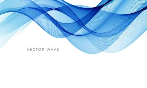 Vector abstract colorful flowing wave lines isolated on white background. Design Stock Illustration