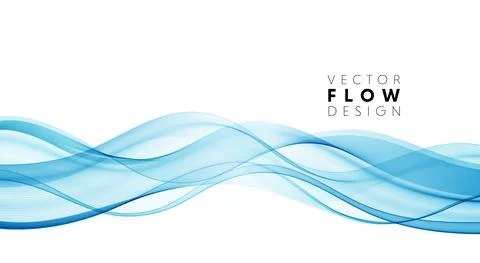 Vector abstract colorful flowing wave lines isolated on white background. Design Stock Illustration