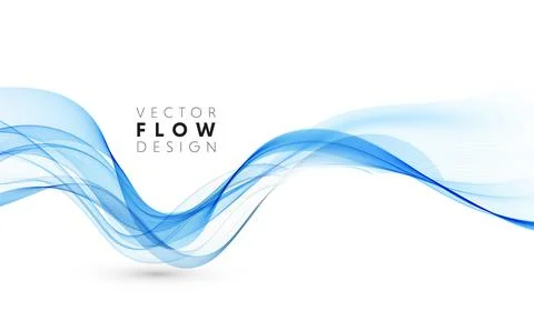 Vector abstract colorful flowing wave lines isolated on white background. Design Stock Illustration