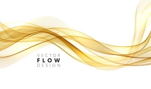 Vector abstract colorful flowing wave lines isolated on white background. Design Illustrazione stock