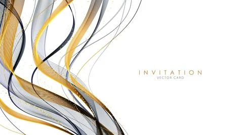 Vector abstract colorful flowing wave lines. Design element for wedding Stock Illustration