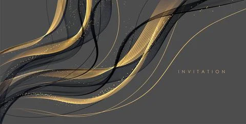 Vector abstract colorful flowing wave lines. Design element for wedding Stock Illustration