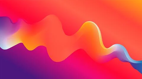 Vector abstract colorful flowing wave lines background. Design element for Stock Illustration