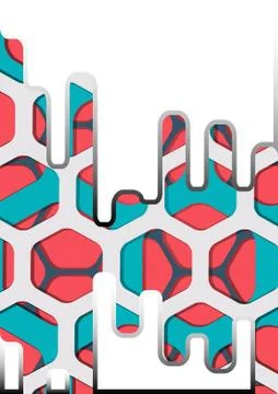 Vector of abstract colorful hexagon background Stock Illustration