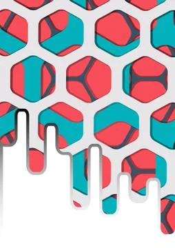 Vector of abstract colorful hexagon background Illustrazione stock