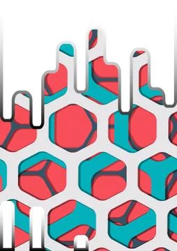 Vector of abstract colorful hexagon background Stock Illustration