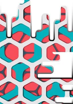 Vector of abstract colorful hexagon background Stock Illustration