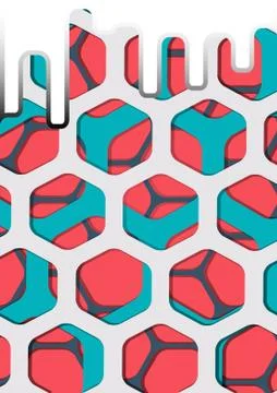 Vector of abstract colorful hexagon background Stock Illustration