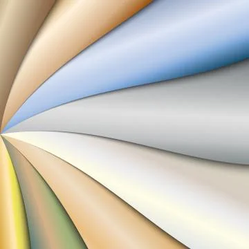 Vector abstract colorful paper background with waves Stock Illustration