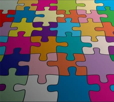 Vector abstract colorful puzzle background Illustrazione stock