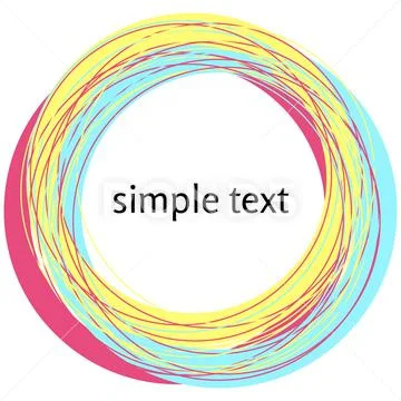 Vector abstract colorful swirl shape isolated on white background Stock Illustration