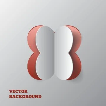 Vector abstract concept or conceptual white paper Stock Illustration