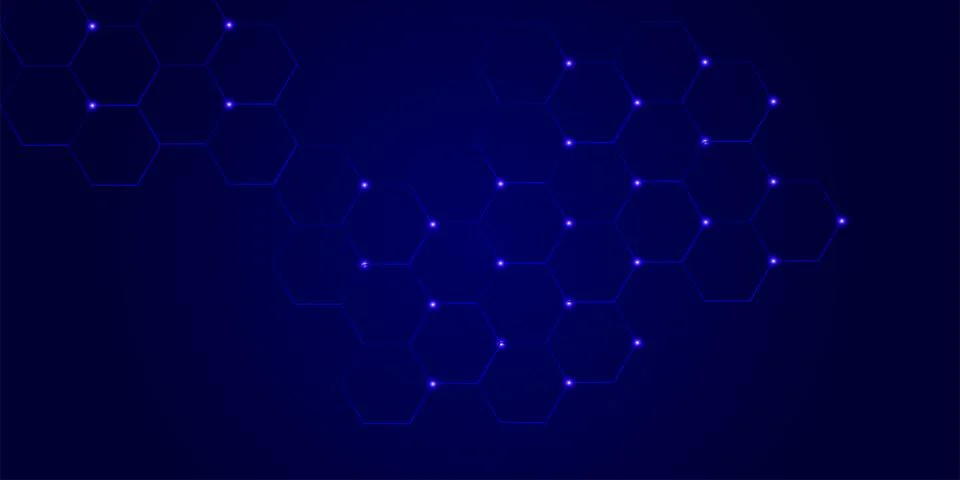 Vector abstract consisting of set hexagon cell. Stock Illustration