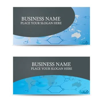 Vector abstract creative business cards Stock Illustration